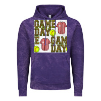 Cloud Purple softball uniform game day seamless pattern Vintage Hoodie - BundleAndBundleShop