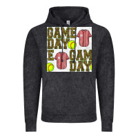 Vintage Black softball uniform game day seamless pattern Vintage Hoodie - BundleAndBundleShop