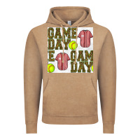 Vintage Coffee softball uniform game day seamless pattern Vintage Hoodie - BundleAndBundleShop