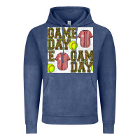 Vintage Denim softball uniform game day seamless pattern Vintage Hoodie - BundleAndBundleShop