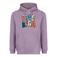 Lavender America with lightning bolt 4th of july Heavyweight Hoodie - FaDigitalArtStudio