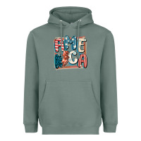 Sage America with lightning bolt 4th of july Heavyweight Hoodie - FaDigitalArtStudio