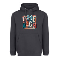 Smoke America with lightning bolt 4th of july Heavyweight Hoodie - FaDigitalArtStudio