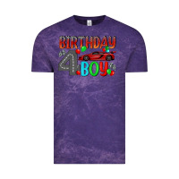 Cloud Purple birthday boy 4 Vintage Tee - BundleAndBundleShop