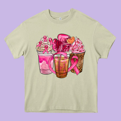 Breast Cancer Coffee Cups Heavy Core Tee Designed By Nancycooperartshop