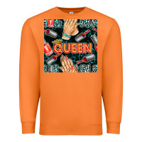 Carrot nail queen hand and polish with lights and leopard seamless pattern bb Premium Sweatshirt - BundleAndBundleShop