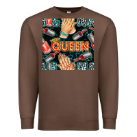Chestnut nail queen hand and polish with lights and leopard seamless pattern bb Premium Sweatshirt - BundleAndBundleShop