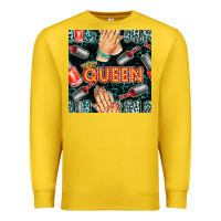 Lemon nail queen hand and polish with lights and leopard seamless pattern bb Premium Sweatshirt - BundleAndBundleShop