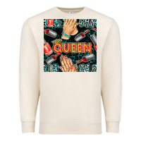 Sandshell nail queen hand and polish with lights and leopard seamless pattern bb Premium Sweatshirt - BundleAndBundleShop