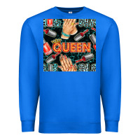 True Royal nail queen hand and polish with lights and leopard seamless pattern bb Premium Sweatshirt - BundleAndBundleShop