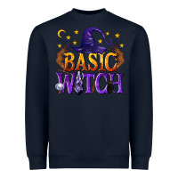 Navy Basic Witch Heavyweight Sweatshirt - texasbilliewilder