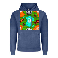 Vintage Denim soccer ball uniform and shoes seamless pattern Vintage Hoodie - BundleAndBundleShop