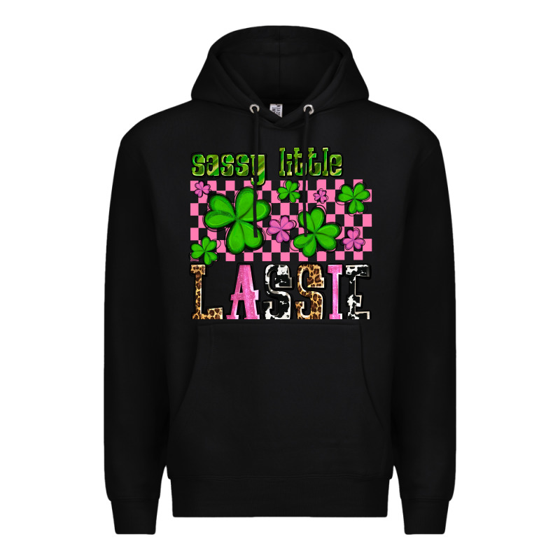 St. Patrick's Day Sassy Little Lassie Premium Hoodie by OliviaCreatesArt | Teevron