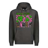 Charcoal Heather St. Patrick's Day Sassy little lassie Premium Hoodie - OliviaCreatesArt
