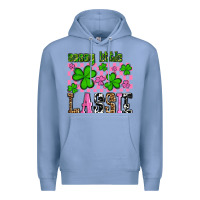 Colony Blue St. Patrick's Day Sassy little lassie Premium Hoodie - OliviaCreatesArt