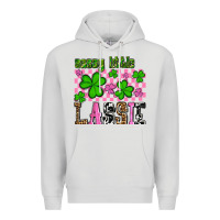 Dove Grey St. Patrick's Day Sassy little lassie Premium Hoodie - OliviaCreatesArt
