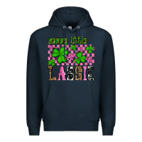 Navy St. Patrick's Day Sassy little lassie Premium Hoodie - OliviaCreatesArt