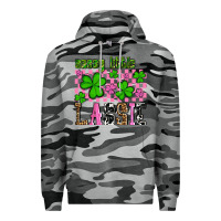 Slate Camo St. Patrick's Day Sassy little lassie Premium Hoodie - OliviaCreatesArt