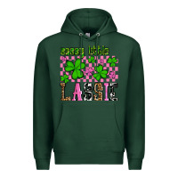 Sports Green St. Patrick's Day Sassy little lassie Premium Hoodie - OliviaCreatesArt