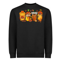 Black Thanksgiving Coffee Cups Heavyweight Sweatshirt - texasbilliewilder