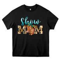 Black Western Show Mom Red Angus Heavy Core Tee - LillyAllenDesigns