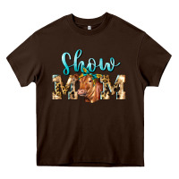 Chocolate Brown Western Show Mom Red Angus Heavy Core Tee - LillyAllenDesigns