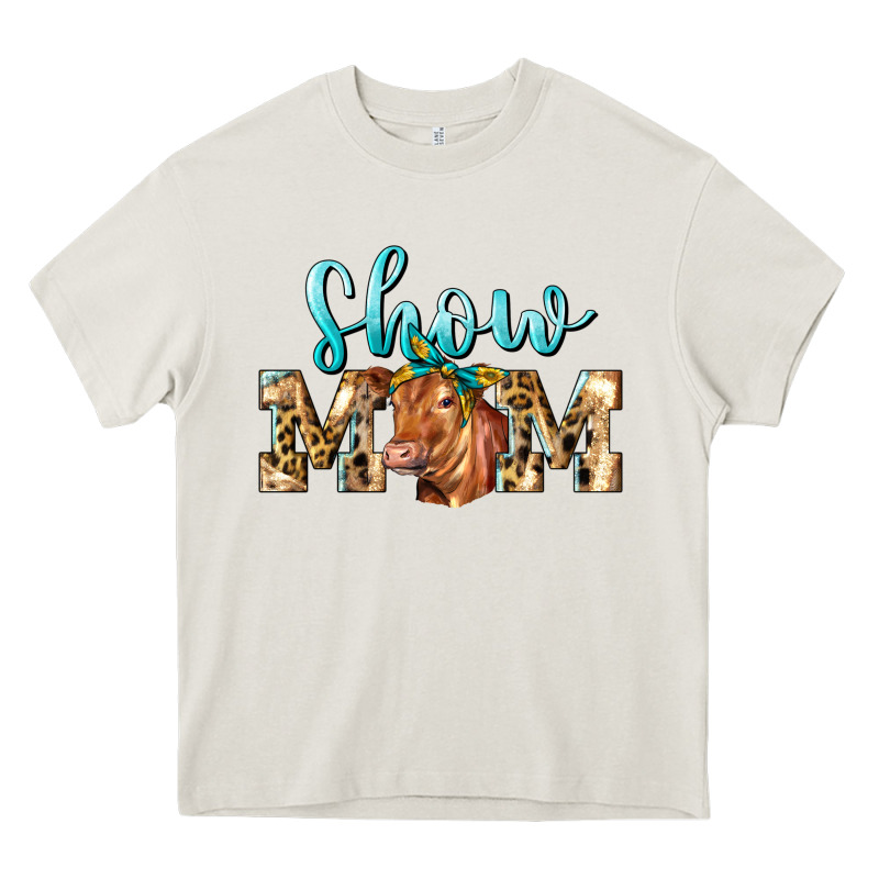 Western Show Mom Red Angus Heavy Core Tee by LillyAllenDesigns | Teevron