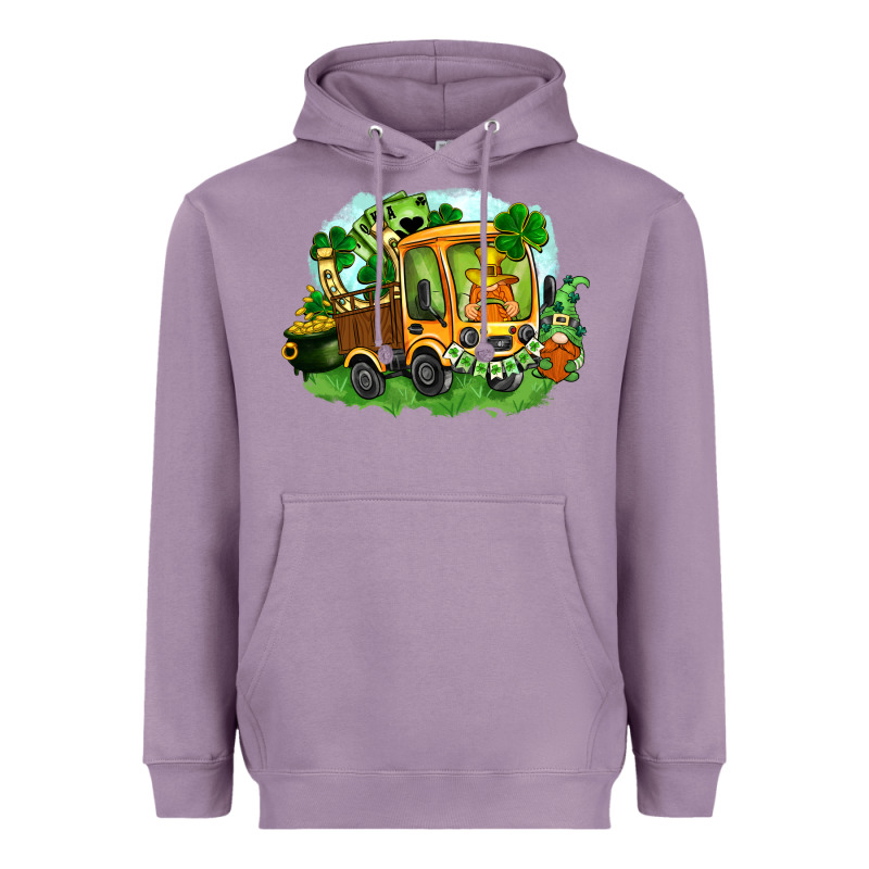 Truck Saint Patricks Day Heavyweight Hoodie by FaDigitalArtStudio | Teevron