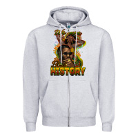 Heather Grey We are Black History Zipper Hoodie - HowdyJamesFarm