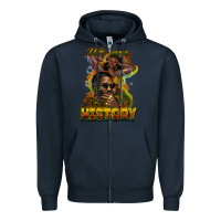 Navy We are Black History Zipper Hoodie - HowdyJamesFarm
