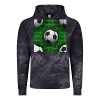 Cloud Black soccer ball with goal nets seamless pattern Vintage Hoodie - BundleAndBundleShop