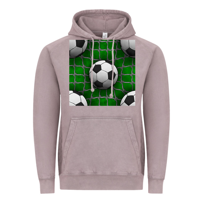 Soccer Ball With Goal Nets Seamless Pattern Vintage Hoodie by BundleAndBundleShop | Teevron