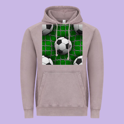 Soccer Ball With Goal Nets Seamless Pattern Vintage Hoodie Designed By Bundleandbundleshop