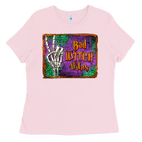 Bubblegum Pink bad witch vibes Ladies Tee - Jasminsmagicworld