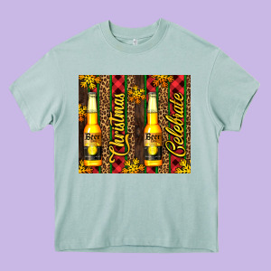Beer Bottle For Christmas Heavy Core Tee Designed By Adodesignshop