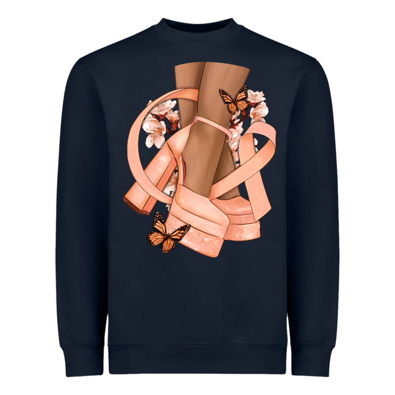 Cancer Diva Peach Ribbon Heavyweight Sweatshirt by NancyCooperArtShop | Teevron