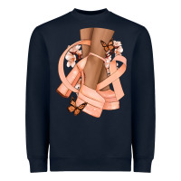 Navy Cancer diva peach ribbon Heavyweight Sweatshirt - NancyCooperArtShop