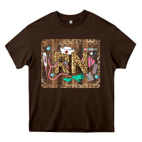 Chocolate Brown Western Registered Nurse Heavy Core Tee - LillyAllenDesigns
