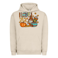 Pigment French Oak i love fall most of fall Urban Hoodie - CowhideDigitalArt