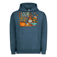Pigment Midnight Navy i love fall most of fall Urban Hoodie - CowhideDigitalArt