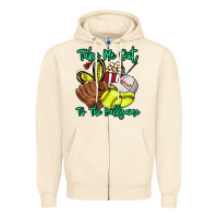 Sandshell Take me out to the ballgame Zipper Hoodie - HowdyJamesFarm