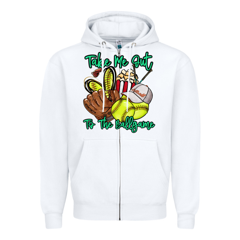 Take Me Out To The Ballgame Zipper Hoodie by HowdyJamesFarm | Teevron