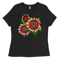Black Florenza Sunflower Ladies Tee - LillyAllenDesigns