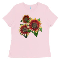 Bubblegum Pink Florenza Sunflower Ladies Tee - LillyAllenDesigns