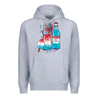 Heather Grey th of july drinks, american ice Premium Hoodie - JahusDesignShop