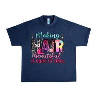 Navy making hair beautiful is kinda my thing Urban Heavy Tee - LillyAllenDesigns