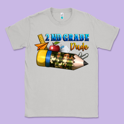 2 Nd Grade Dude Classic Tee Designed By Bundleandbundleshop