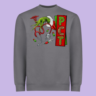 Christmas Character Nurse Heavyweight Sweatshirt Designed By Nancycooperartshop