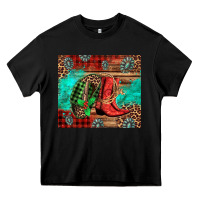 Black country boots and cowboy hat christmas Heavy Core Tee - Jasminsmagicworld