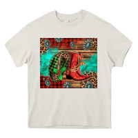 Cream country boots and cowboy hat christmas Heavy Core Tee - Jasminsmagicworld